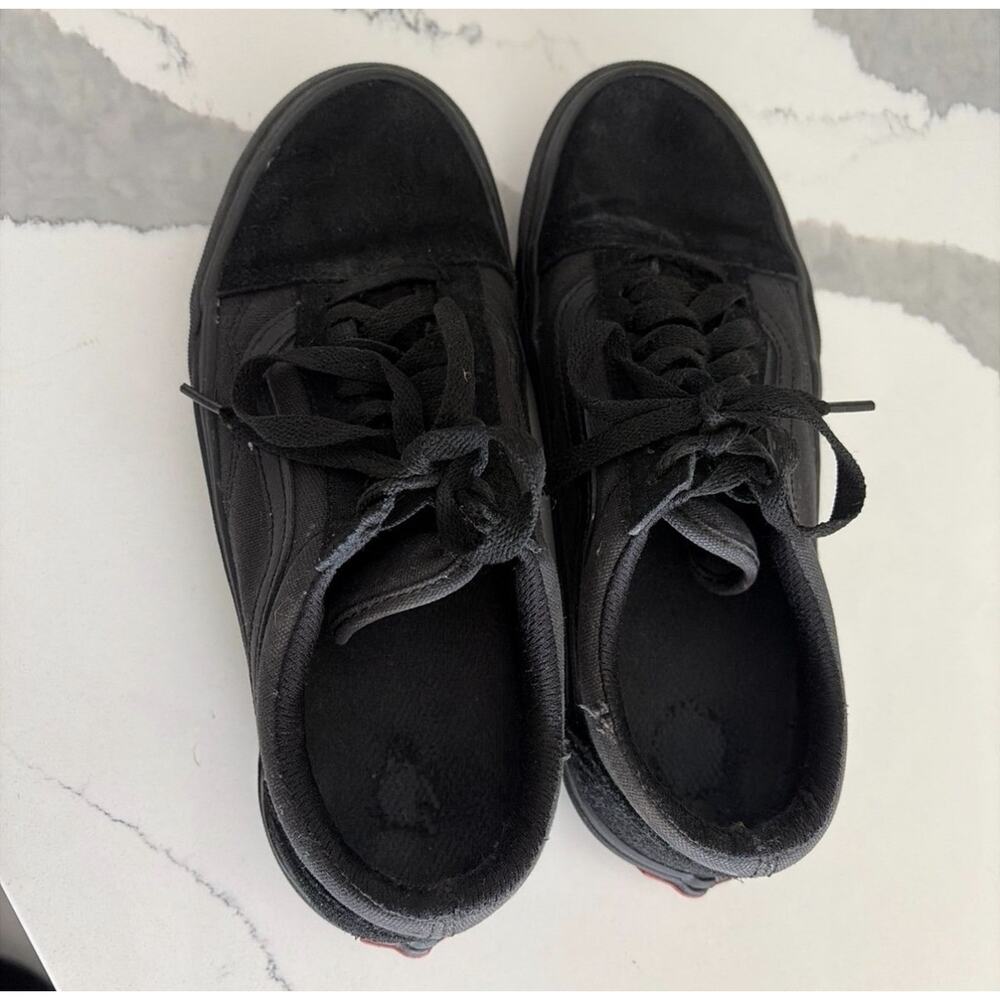 Vans Women's Size 8.5 Black Old Skool Skateboard Laced Up Casual Canvas - Picture 3 of 5